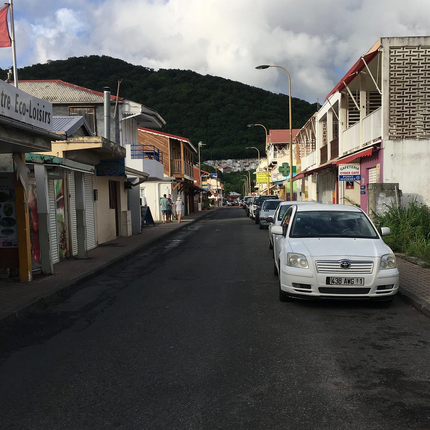 Downtown Deshaies, mid-day. Not what you might call “bustling”